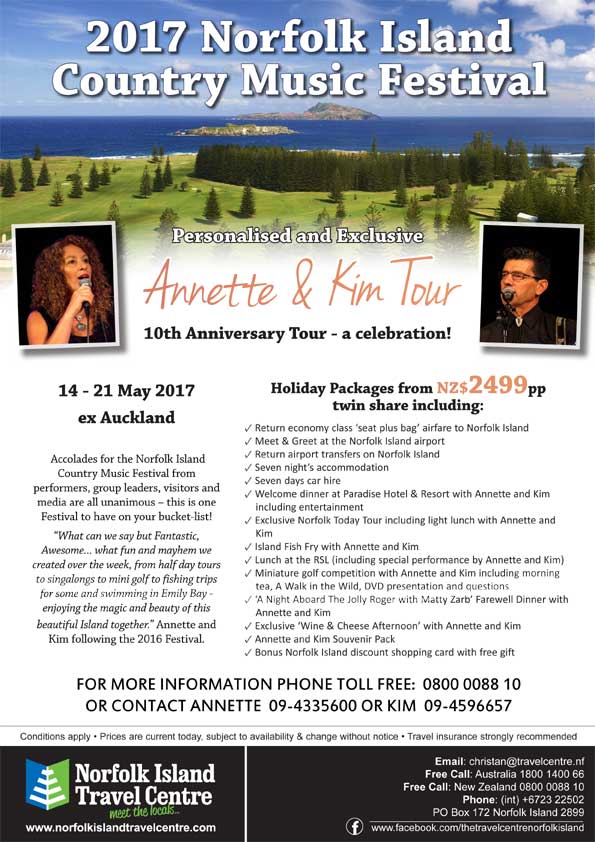 Norfolk Island Country Music Festival Poster 2017